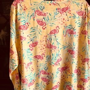 New With Tags 3X summer top pink flamingos